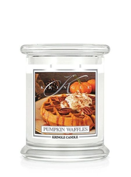 شمعة Pumpkin Waffles من Kringle Candle  استمتع بأجواء دافئة وشهية مع شمعة Pumpkin