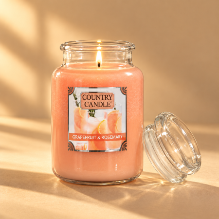 شمعة عطرية Country Candle – Grapefruit & Rosemary